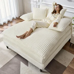 Oversized Chaise Lounge with Adjustable Backrest
