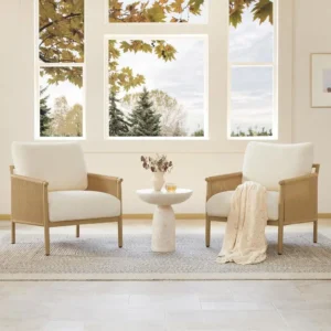 Pair of Bohemian Style Accent Chairs