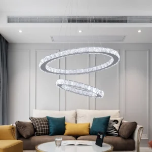 Led Pendant Light Luxury Crystal Dimmable Chandelier