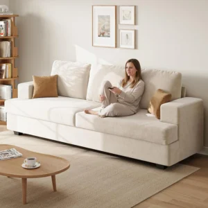 3 Seater Sectional Couch with 24" Deep Seat