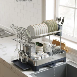 Dish Drying Rack - 2 Tier Dish Rack for Kitchen